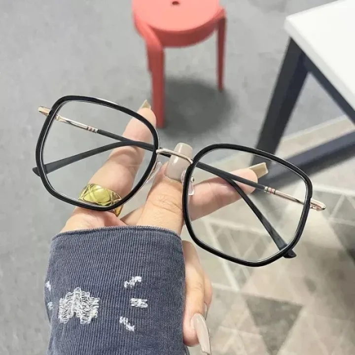 Myopia%20Glasses%20Green%20Large%20Frame%20Anti-blue%20Light%20Women's%20Flat%20Korean%20Style%20Eye%20Frame%20Girls%20Glasses%20Clear%20Glasses%20Women%20-%20Image%203