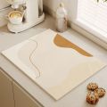 Placemat Super Absorbent Dish Drying Mat Diatomaceous Quick Dry Draining Mat Non-slip Drain Pad Kitchen.