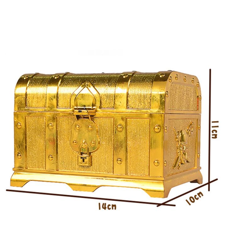Pirate%20Treasure%20Chest%20Decorative%20Treasure%20Chest%20Keepsake%20Jewelry%20Box%20Plastic%20Toy%20Treasure%20Boxes%20Party%20Decor%20Large%20Size%20Electroplating%20Gold%20-%20Image%203