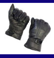 Full Soft Leather Finger Men Hand Gloves -Black- 1 Pair. 