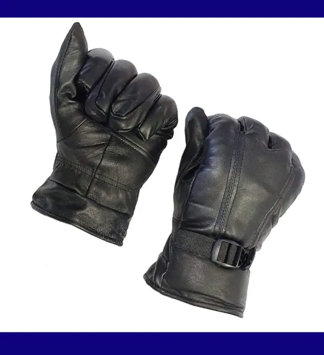 Full%20Soft%20Leather%20Finger%20Men%20Hand%20Gloves%20-Black-%201%20Pair%20-%20Image%205