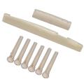Guitar Bridge Pin, Guitar Saddle, Guitar Nuts, Acoustic Guitar Parts, High Quality, White. 