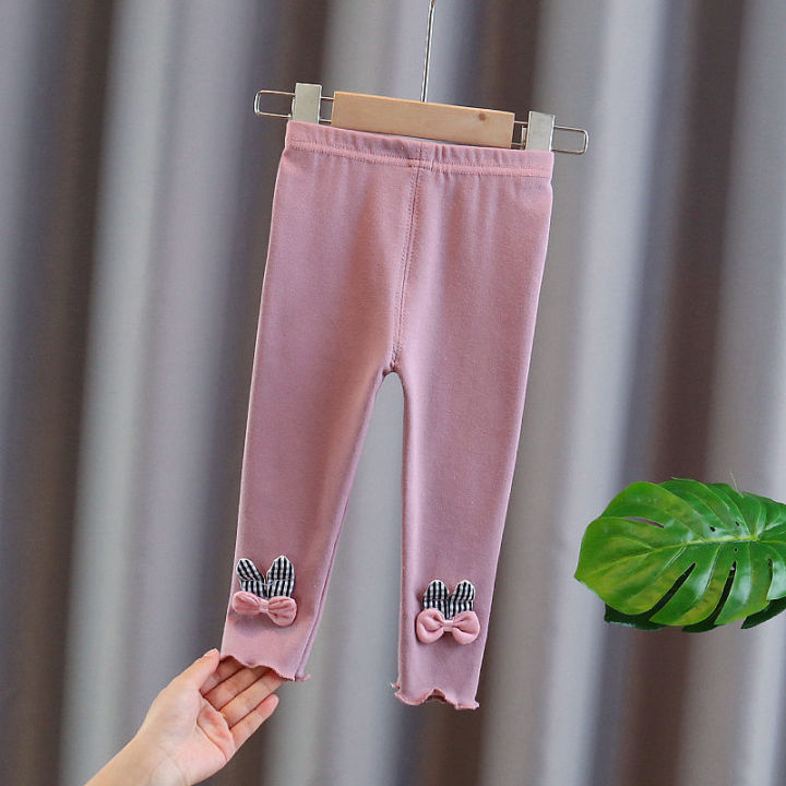 Baby Girl Leggings Spring and Autumn Baby Girl Thin Girls Outer Wear Children's White Little Girl Toddler Children's Pants