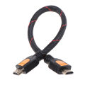（NEW）1 Foot short HDMI Cable for HD TV 3D 1080p One Feet HDMI 1.4 braided gold. 