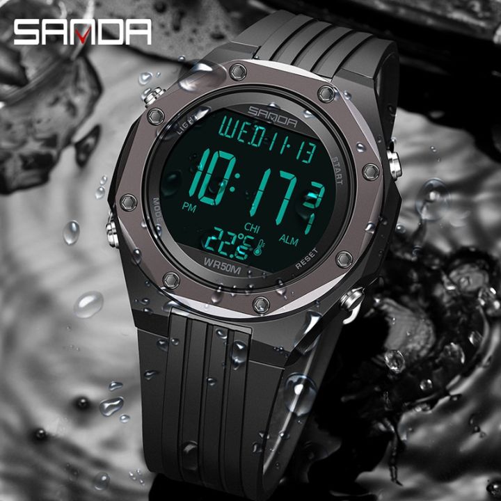 SANDA%20Sport%20Men%20Watch%20Take%20Body%20Temperature%20Environmental%20Thermometer%20LED%20Digital%20Wristwatches%20For%20Mens%20Waterproof%20Male%20Hour%20-%20Image%205