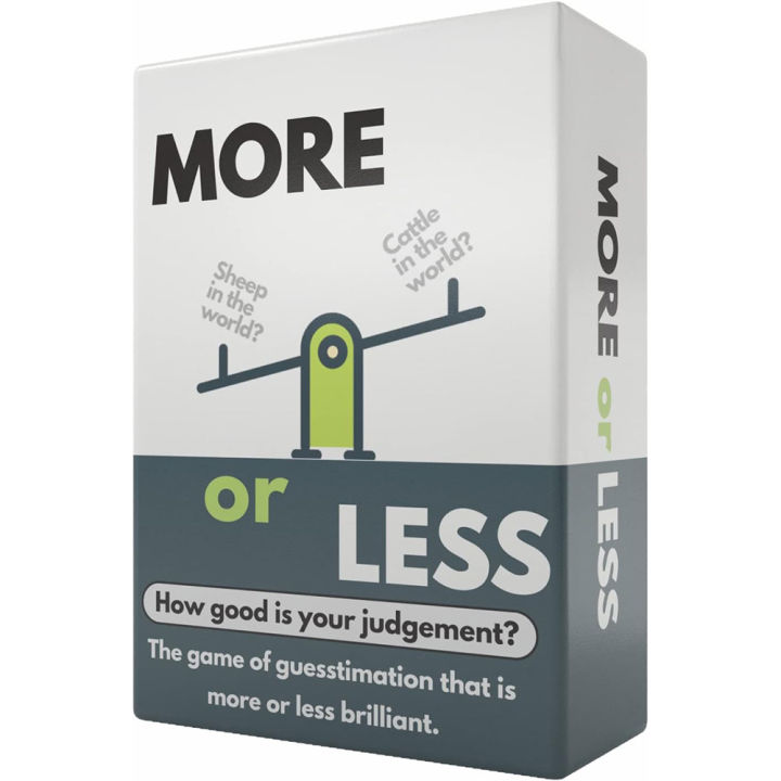 More or Less Card Game How Good Is Your Judgement First Edition