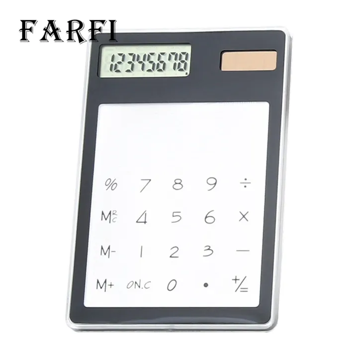 Transparent Calculator 8-digit Solar Power Calculator for Home School Office Use Transparent Display Buyers' Choice High-quality Abs Plastic Calculator