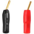 10-Pair 2mm Banana Plug Pin Screw Type, Audio Speaker Cable Connector Copper Gold Plated. 