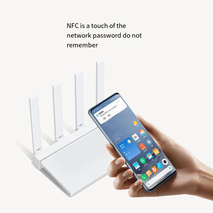 NEW%20Xiaomi%20Redmi%20AX3000T%20Router%20WiFi%206%202.4GHz%205GHz%201.3GHz%20CPU%202X2%20160MHz%20WAN%20LAN%20LED%20NFC%20Connection%20For%20Home%20Office%20Games%20Mi%20-%20Image%204