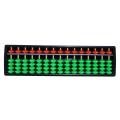 Portable Plastic Abacus Arithmetic Soroban Calculating Tool, 13 Rods with Colorful Beads, Great Educational Tool for Kids, Green. 