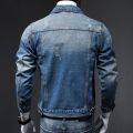 Autumn New Retro Denim Jacket Men Slim Punk Hip-hop Fashion Washed Distressed High Quality Male Cowboy Coat Streetwear. 