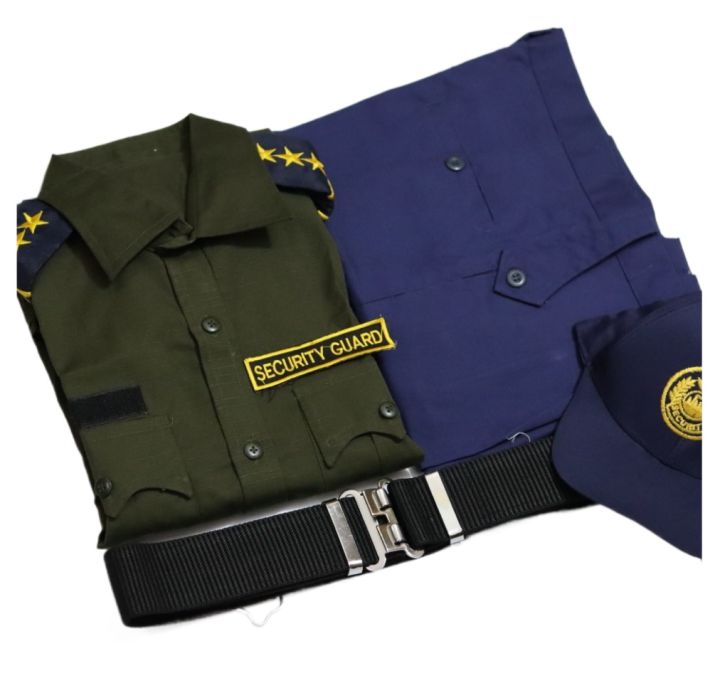 Security Guard Uniform Full Set - Guard Dress - Security Guard Pant, Shirt, Cap, Belt , Epulet Full Set