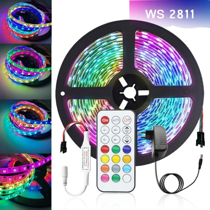 Dream%20Color%20WS2811%20Individually%20Addressable%20LED%20Light%20Strip%20RGBIC%20DC12V%20Diode%20Tape%20Bluetooth%20Controller+Adapter%20For%20Home%20Party%20-%20Image%204