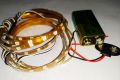 9v-12V RGB Strip Light with 9v New Leader Battery & Battery Connector.