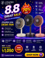 JY Super AC/ DC Rechargeable Moving Fan 45 Degree Rotating JY-2218.