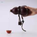 Gourd, Portable Chinese Characteristic Carving Crafts, Gourd Water Bottle, Dried Gourd Drinking Bottle for Indoor Outdoor Craft Decoration.