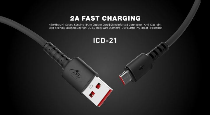 Itel 2A fast Charging Data Cable Micro USB Cable