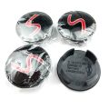 4pcs/set 54MM Car Styling Wheel Center Caps PVC Rim Cover for BMW MINI Cooper S Works Logo Wheel Center Caps Sticker. 