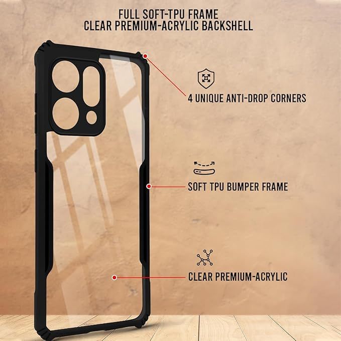 OPPO%20RENO%2014%205G%20Protective%20Black%20Border%20Crystal%20Clear%20Xundd%20Mobile%20Back%20Case%20Cover%20-%20Image%204