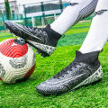 【selevn roind】 Men's Soccer Shoes Soft TF/FG Football Boots Breathable Non-Slip Grass Training Sneakers Cleats Outdoor High Top Sport Footwear.