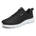 Men's Shoes Autumn New Leather Waterproof Breathable Casual Sneaker plus Size Portable All-Match Soft Bottom Running Shoes. 