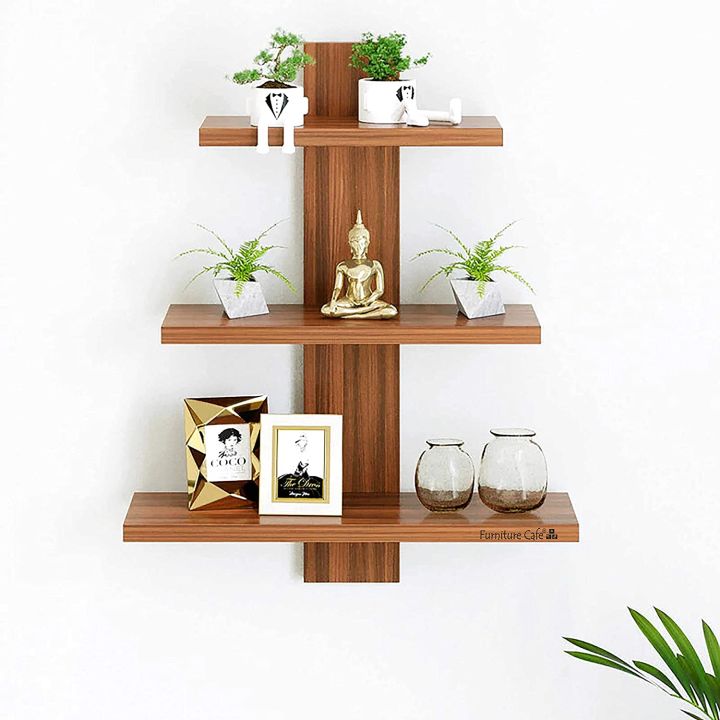 3Tiers Wall Shelves For Home Decor Items Rack / Floating Display Shelves For Living Room, Bedroom, Kitchen Corner, Office, Programmable -