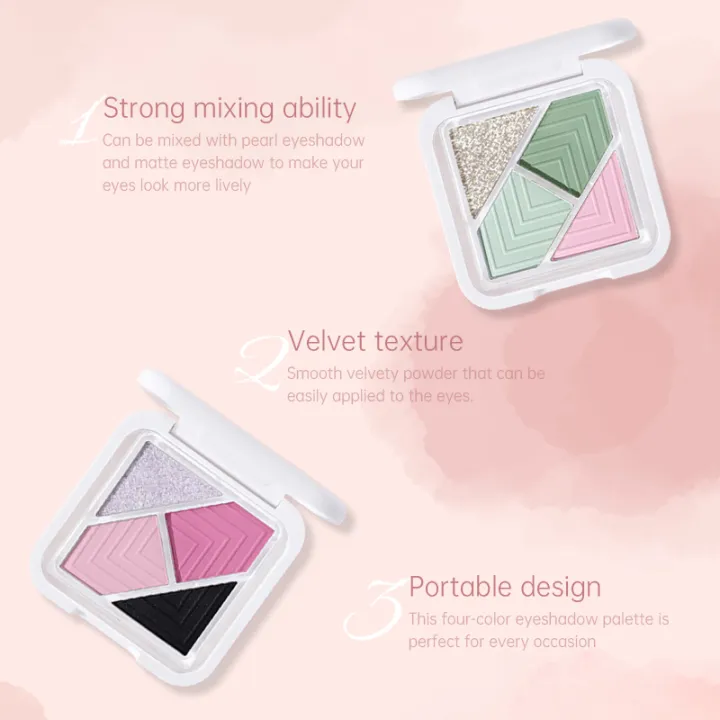 NYL%20Four%20Colors%20Eye%20Shadow%20Plate%20Ocean%20Blue%20Warm%20Spring%20Pink%20Eye%20Shadow%20Waterproof%20Eye%20Shadow%20Plate%20Eyeshadow%20Shimmer%20Glitter%20-%20Image%205