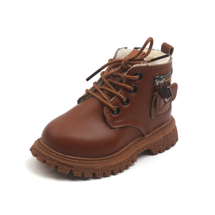 2021%20Winter%20New%20Children's%20British%20Booties,%20Boys'%20Fashion%20Fleece%20Martin%20Boots,%20Girls'%20Side%20Zipper%20Soft%20Sole%20Cotton%20Boots%20-%20Image%206