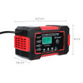 Universal LCD Display Quick Charge Car Battery Charger For Auto Moto Wet Dry Lead Acid AGM Gel Power Pulse Repair 12V 6A. 