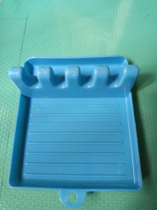 Kitchen Spoon Holders Fork Spatula Rack Shelf Organizer Plastic Spoon Rest Holder Non-slip Spoons Pad Kitchen Utensil