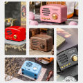 BT01 Retro Bluetooth Speaker Old Classic Speaker Strong Bass Enhancement Sound Box with FM Radio Wireless Charging Mini Speaker. 