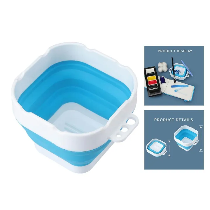 Paint Brush Washer Foldable Water Barrel Bucket Artist Cleaner Pot Tool ...