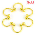 【3C VictoryEagle】10PCS Stainless Steel Horseshoe Lip Nose Septum Ring Stud Piercing.