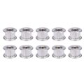 10Pcs GT2 Pulley 6mm Width GT2 Idler Pulley Bore 3mm Aluminum Timing Pulleys 16 Teeth Synchronous Wheel 3D Printer Timing Belt. 