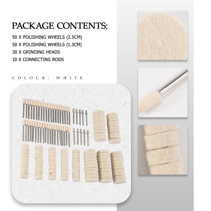 140Pcs%20Felt%20Polishing%20Attachment%20Set%20Wool%20Felt%20Polishing%20Disc%20Tool%20-%20Image%203