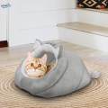 Cute Semi Enclosed Cat Nest Nonslip Bottom Adorable Cat Bed House for. 