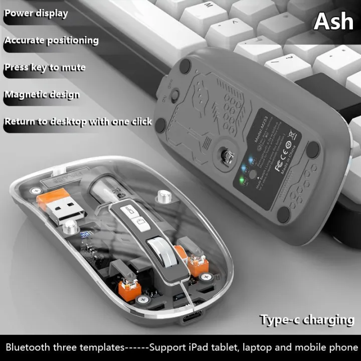 X5%20Crystal%20Transparent%20Wireless%20Mouse%20-%20Rechargeable,%20Noiseless,%20And%203%20Adjustable%20Dpi%20For%20Optimal%20Comfort%20-%20Stylish%20And%20Efficient%20-%20Image%202