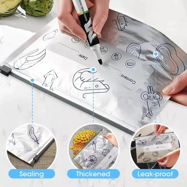10%20Pcs/Bag%20Aluminium%20Foil%20Bag%20Reusable%20Freezer%20Zip%20Lock%20Safe%20Large%20Capacity%20Fresh-keeping%20Lock%20Freezer%20Bag%20-%20Image%204