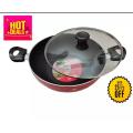 KIAM Non Stick Korai With Glass Lid 28CM IB (Induction bottom). 