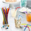 Flexible Artistic Plastic Drinking Magic Straw -100pc.