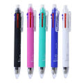 Multicolor Ballpoint Pen Include 5 Colors Ball Pen 1 Automatic Pencil Top Eraser for Marking Writing School Supply Kids Love It. 