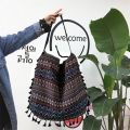 New Vintage Bohemian Fringe Shoulder Bag Women Tassel Boho Hippie Gypsy Fringed Women's Handbags Open Bag Bags.