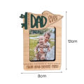 Car Photo Frame Decoration Best Dad Ever Photo Frame Car Visor Clip Diy Wooden Picture Frame Holder Desktop Decoration Father's Day Dad Birthday Festival Gift Top Choice for Easy Installation Photo.
