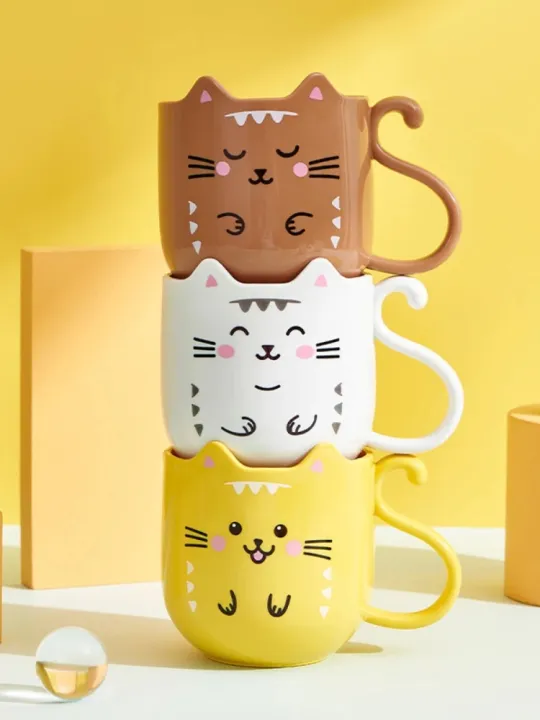 Cute%20Cat%20mug%20Cartoon%20Thickened%20Cup%20Plastic%20mugs%20-%20Image%204