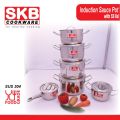 Stainless Steel Induction Sauce Pot with SS Lid and Handle - 26cm- Silver. 