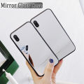 Casinglee For Samsung Galaxy A01 Back Cover Luxury Plating Clear View Makeup Mirror Soft Phone Cover for Samsung Galaxy A01 Cosmetic Mirror Case.