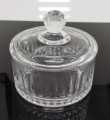 Glass Candy Jar Food Canister Cookie Jar for Living Room Birthday Coffee Bar Vertical Stripes  8.5x7. 