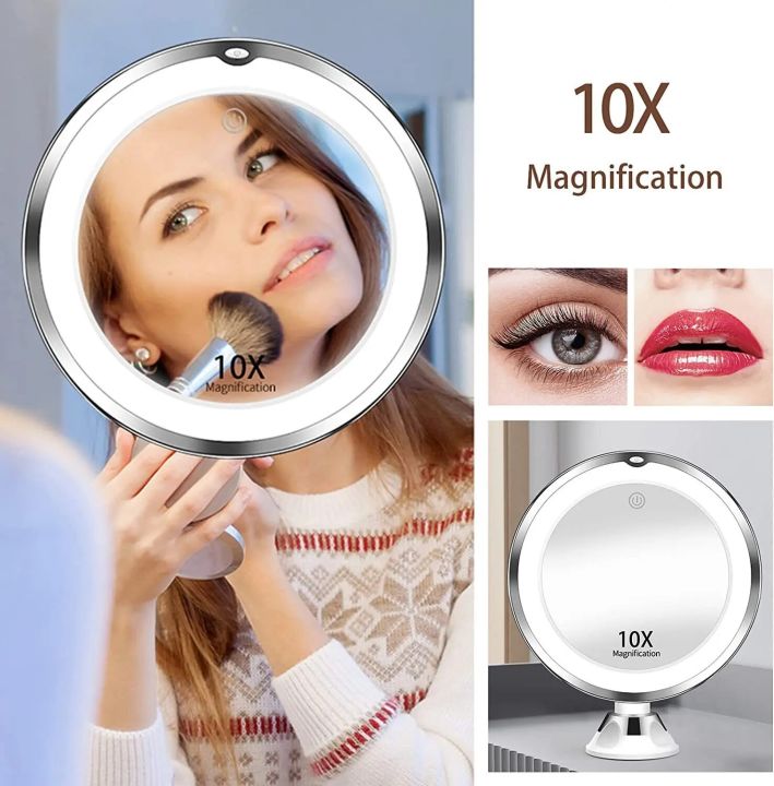 Flexible%2010X%20Magnifying%20Mirror%20LED%20LightingTouch%20Screen%20Makeup%20Light%20Portable%20Dressing%20Table%20Makeup%20Vanity%20Lamp%20Use%20AAA%20Battery%20-%20Image%206