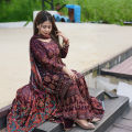 Elegant Linen Floral Shalwar Kameez Set with Dupatta - Women Traditional Wear. 
