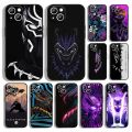 Marvel Black Panther Phone Case For Apple iPhone 14 13 12 11 Pro Max mini XS XR X 8 7 6S 6 Plus Black Soft Funda Back Cover. 
